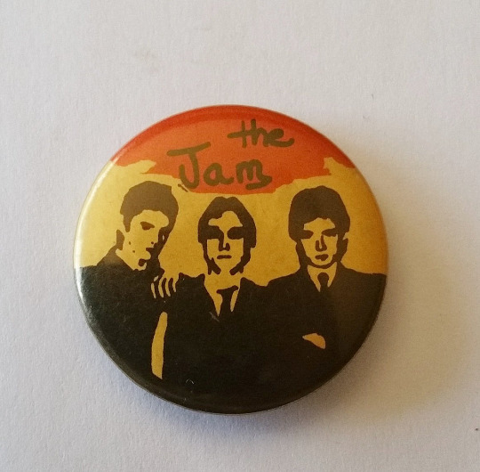 THE JAM Button Pinback UK 1980's Mod Paul Weller Secret Affair Power Pop Vintage