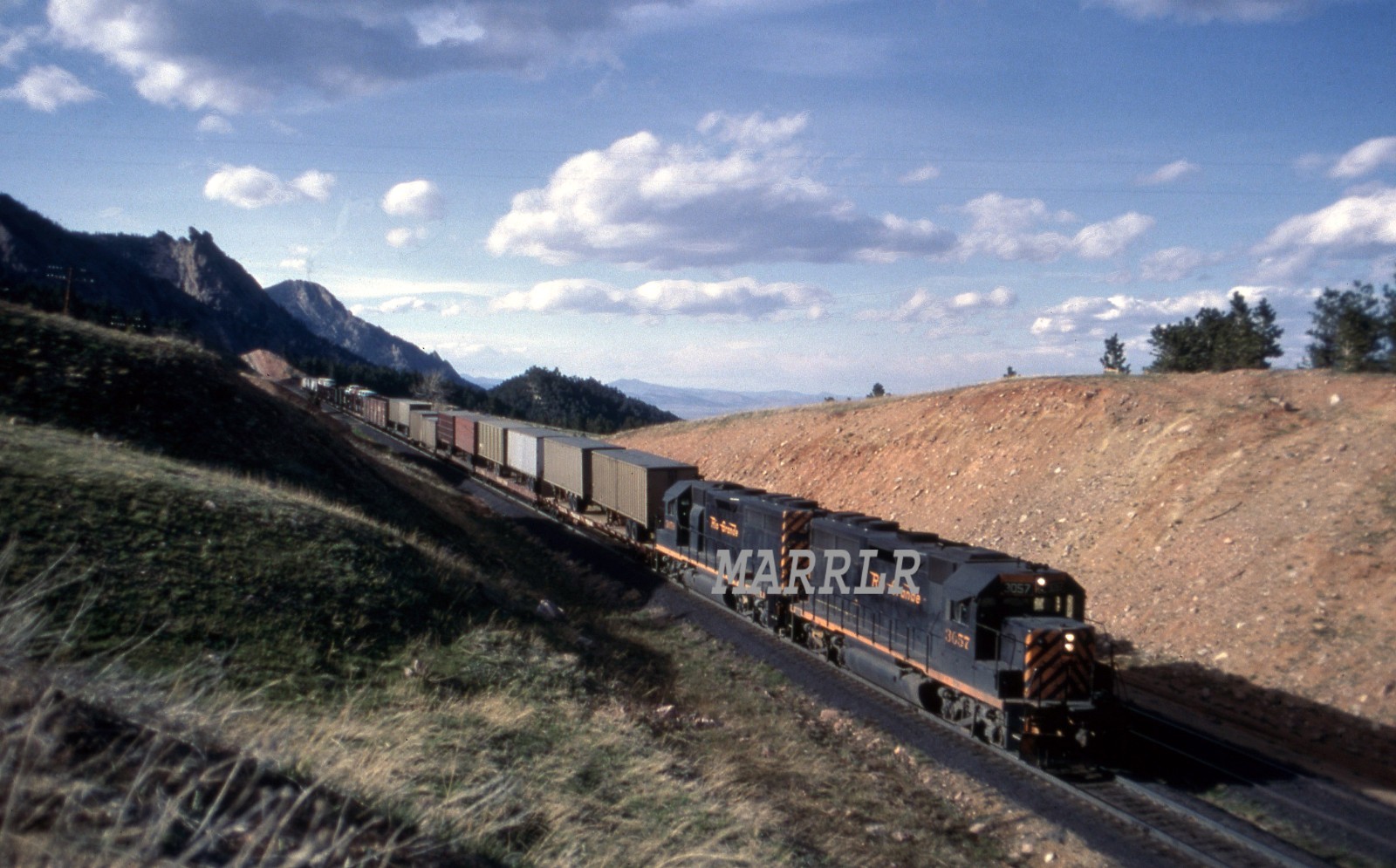 RR Photo-RIO GRANDE DRGW 3057 Freight Action
