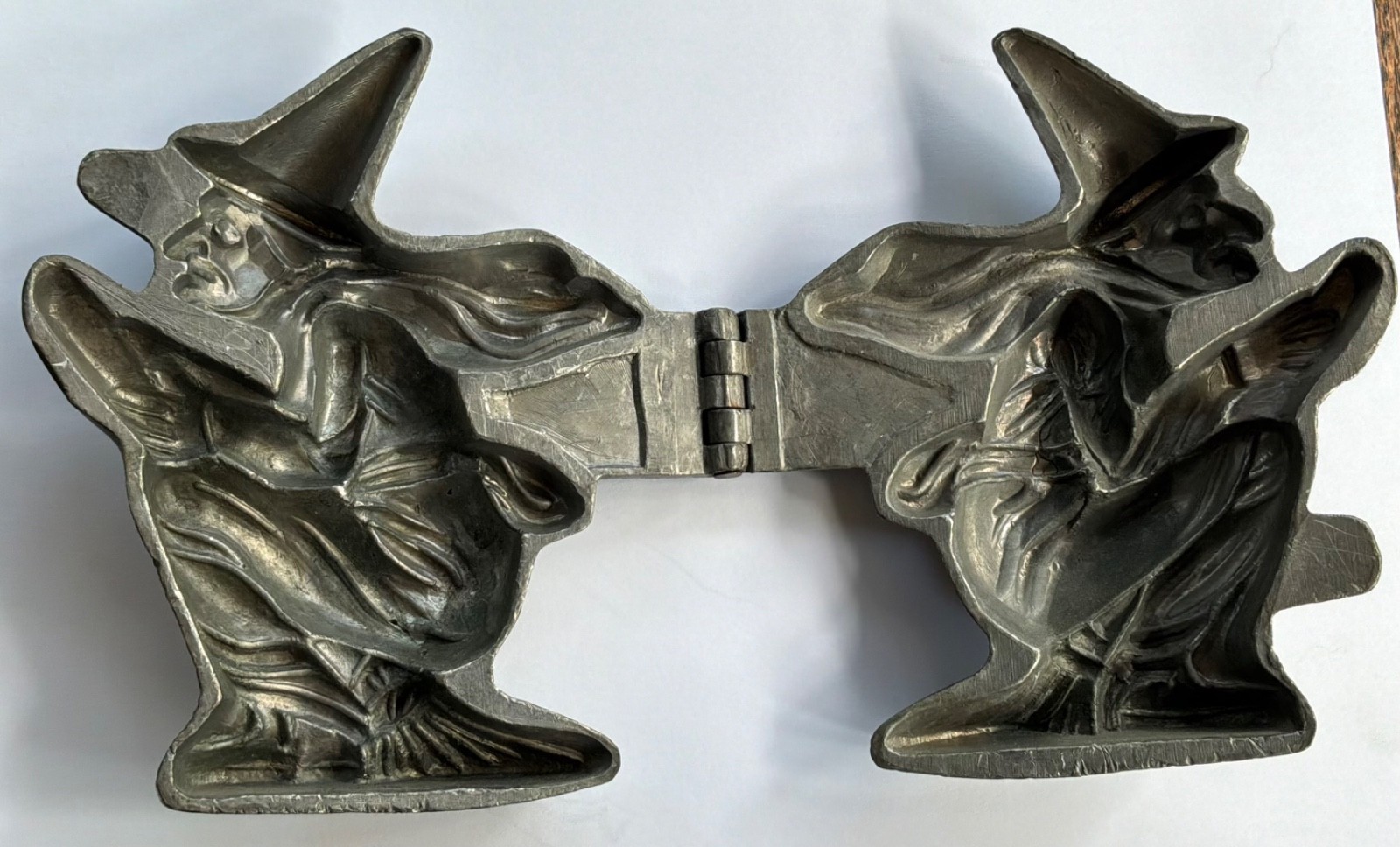Vintage Antique Halloween Witch Pewter Ice Cream, Chocolate , Paper Mache Mold Vintage Antique Halloween Witch Pewter Ice Cream, Chocolate , Paper Mache Mold
