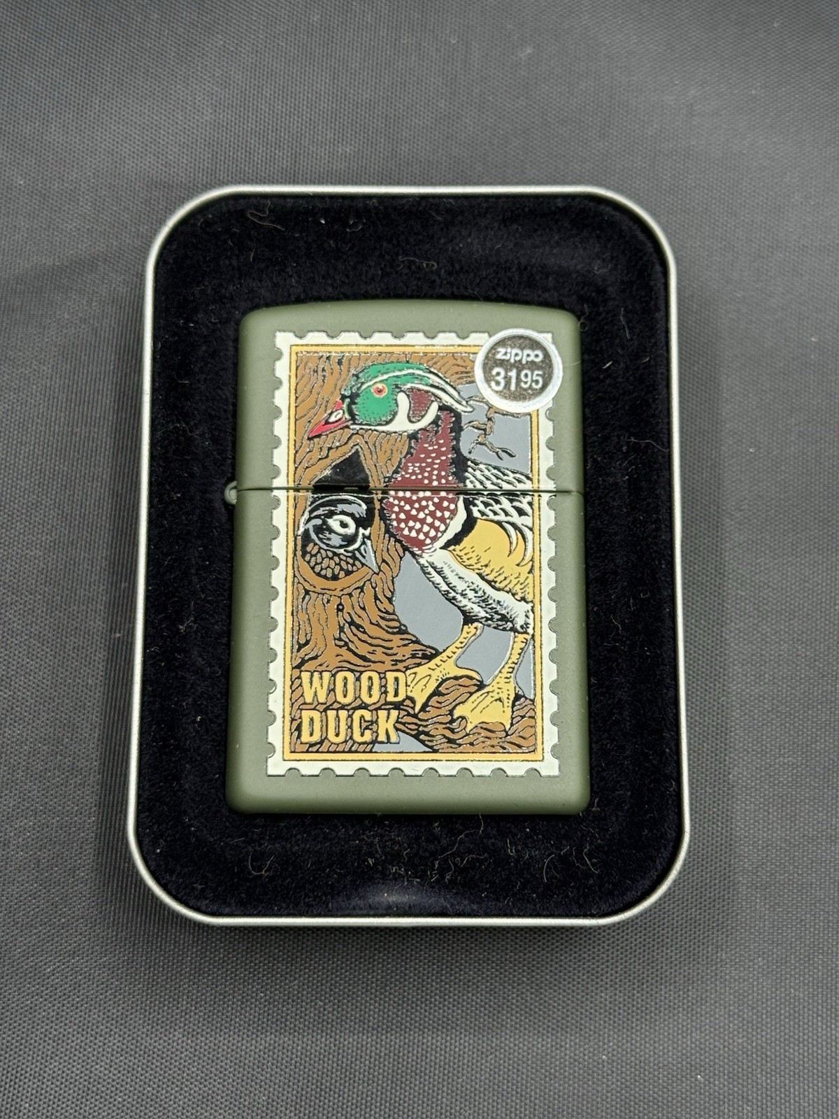 ZIPPO LIGHTER BARRETT SMYTH LICENSED WOOD DUCK STAMP ZIPPO LIGHTER BARRETT SMYTH LICENSED WOOD DUCK STAMP