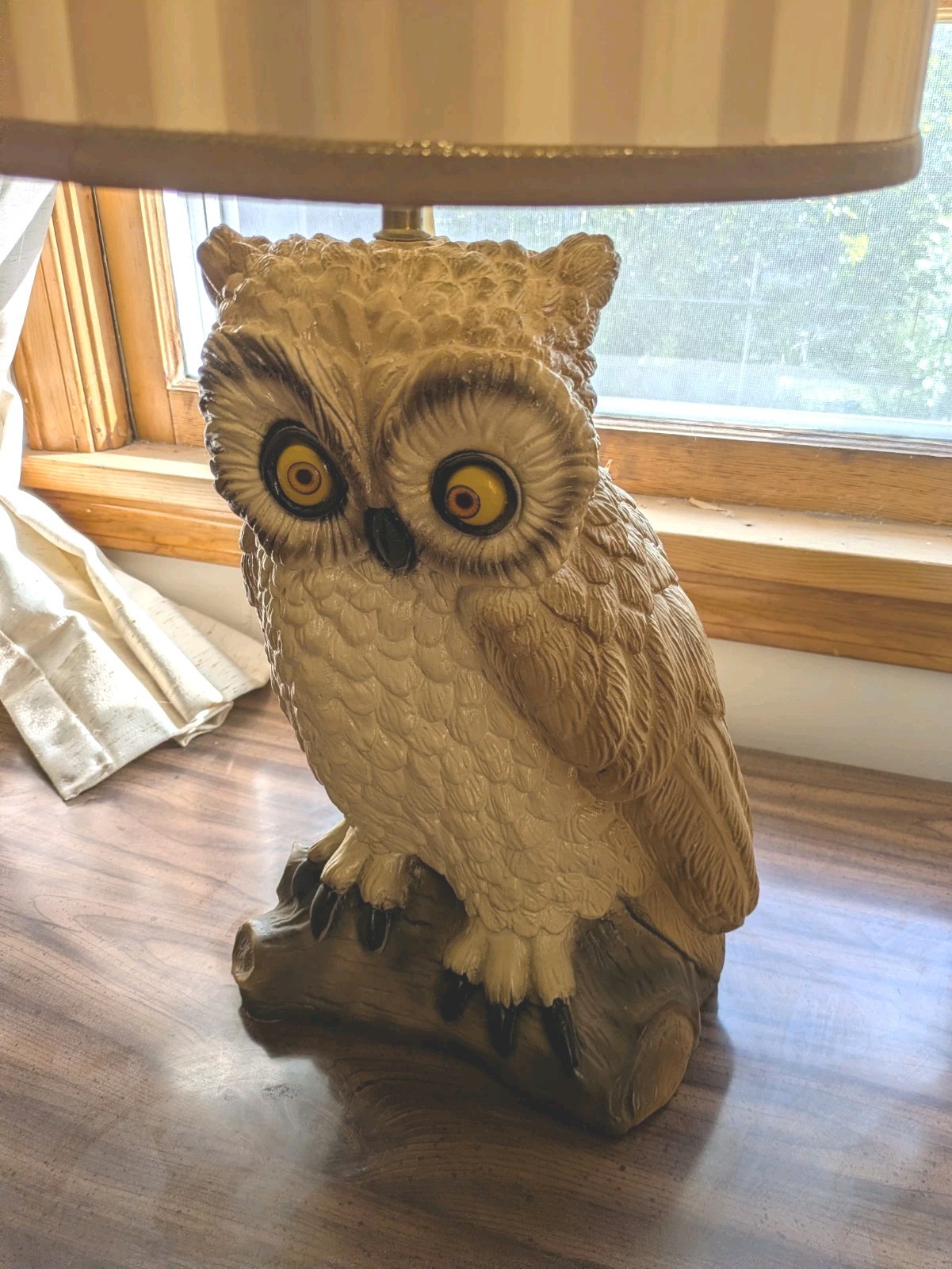 Vintage 1973 Atlantic Mold Chalkware Owl Lamp — Heavy 15 lbs Mid-Century... Vintage 1973 Atlantic Mold Chalkware Owl Lamp — Heavy 15 lbs Mid-Century...