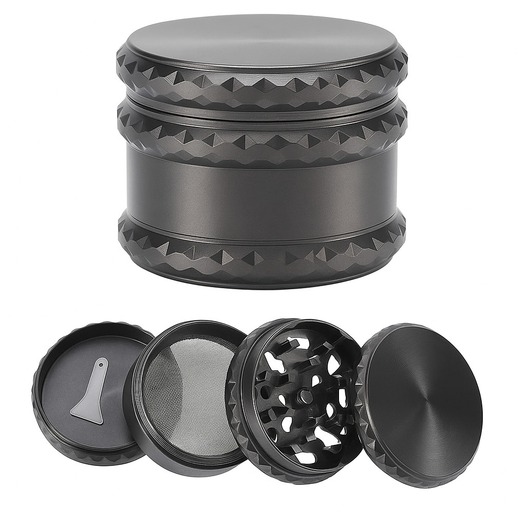 4-Piece 2.25in Spice Herb Grinder Metal Herb/Spice Grinder: Gun Metal 4-Piece 2.25in Spice Herb Grinder Metal Herb/Spice Grinder: Gun Metal