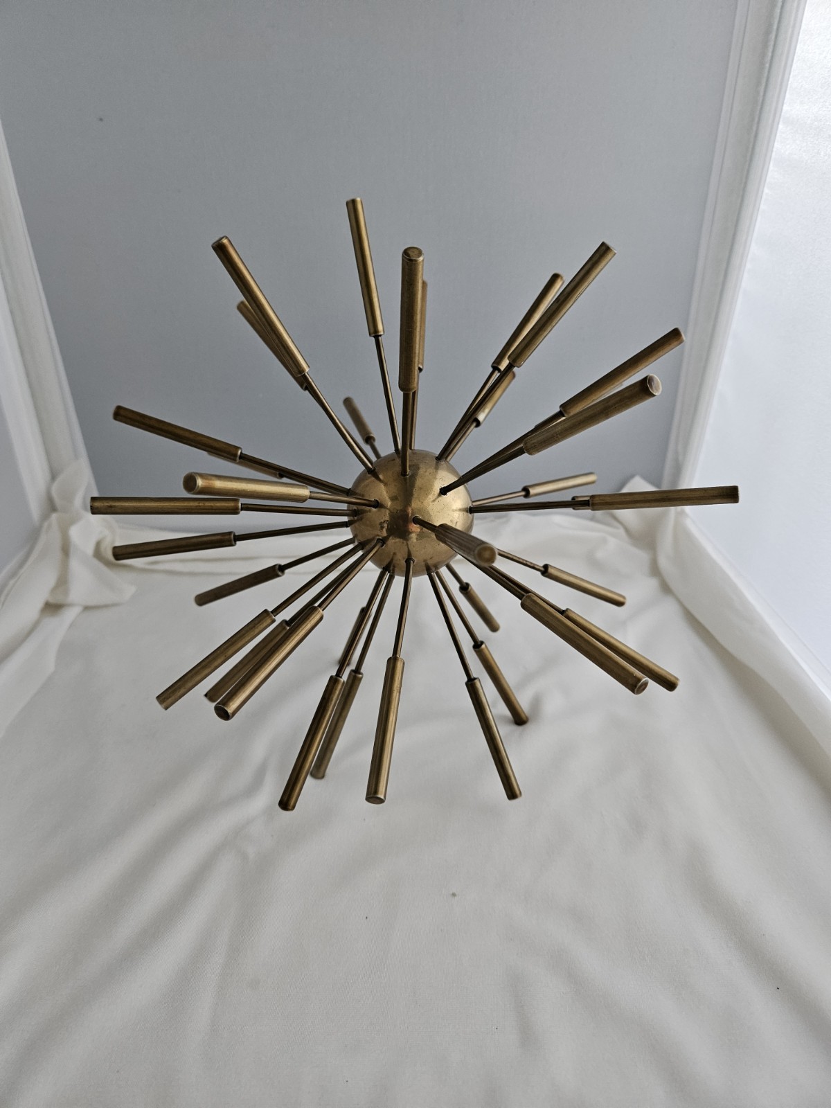 MCM Brass Sputnik Sculpture Decorative Object 9" Diameter Starburst Atomic MCM Brass Sputnik Sculpture Decorative Object 9" Diameter Starburst Atomic