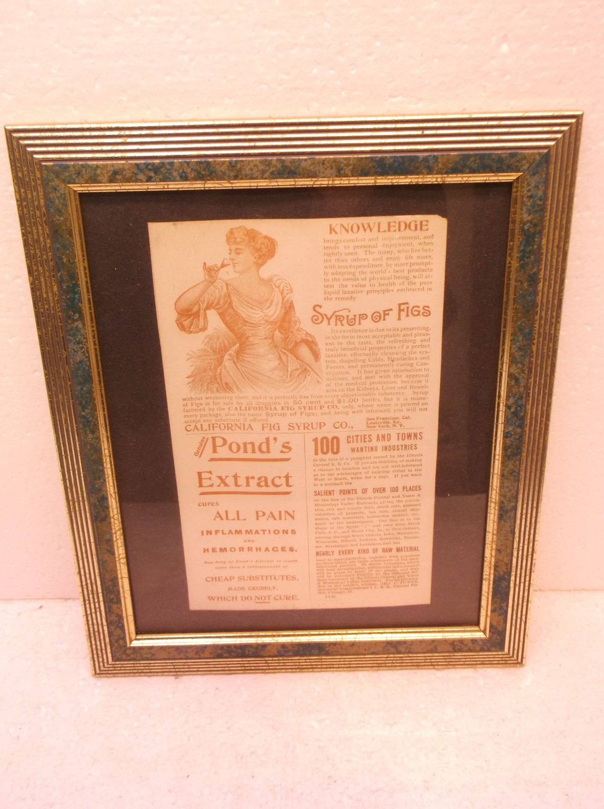 Pond's Extract Framed Advertisement Print