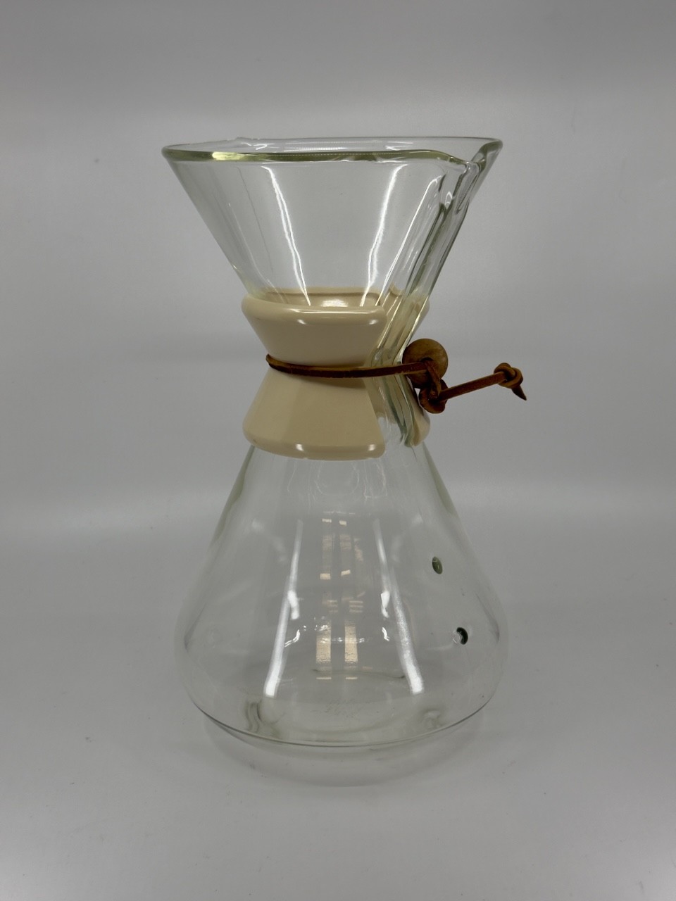 RARE Vintage Chemex Pyrex Large 11” Green Stamp Hand Blown Glass Bakelite USA RARE Vintage Chemex Pyrex Large 11” Green Stamp Hand Blown Glass Bakelite USA