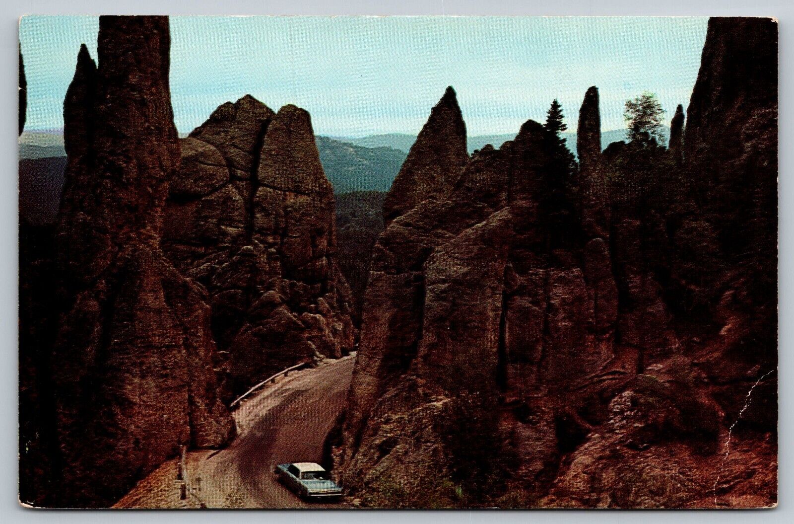 Postcard View Of Needles Highway South Dakota
