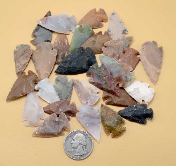 TEN 10 Authentic Ancient Indian Arrowheads "Field Grade A" Random Select GrabBag TEN 10 Authentic Ancient Indian Arrowheads "Field Grade A" Random Select GrabBag
