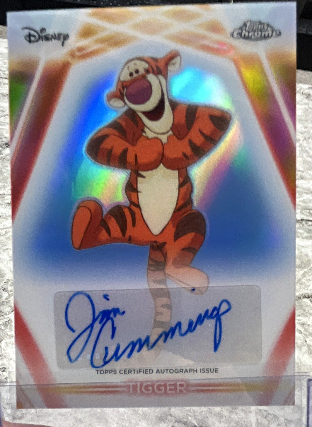 Topps 2026 Topps Disney Neon Tigger CNA-JC Topps Auth Hard Signed Auto