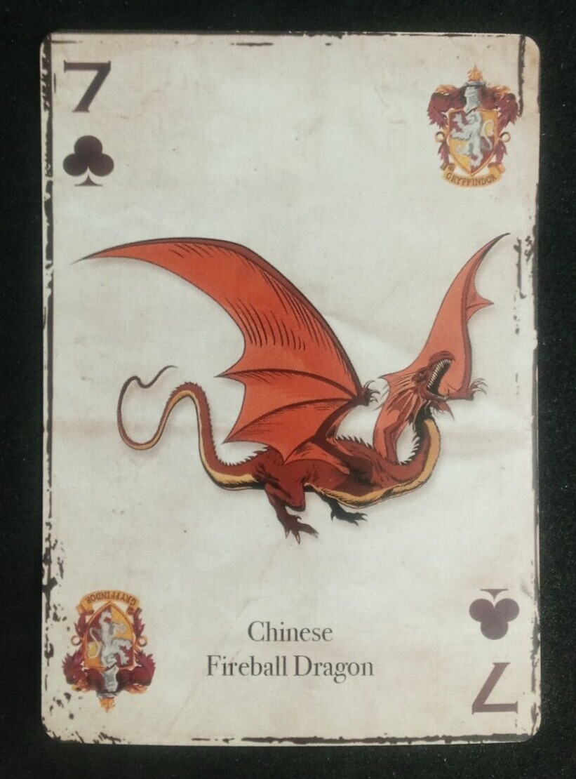 Harry Potter Playing Card Chinese Fireball Dragon 7 Clubs Harry Potter Playing Card Chinese Fireball Dragon 7 Clubs