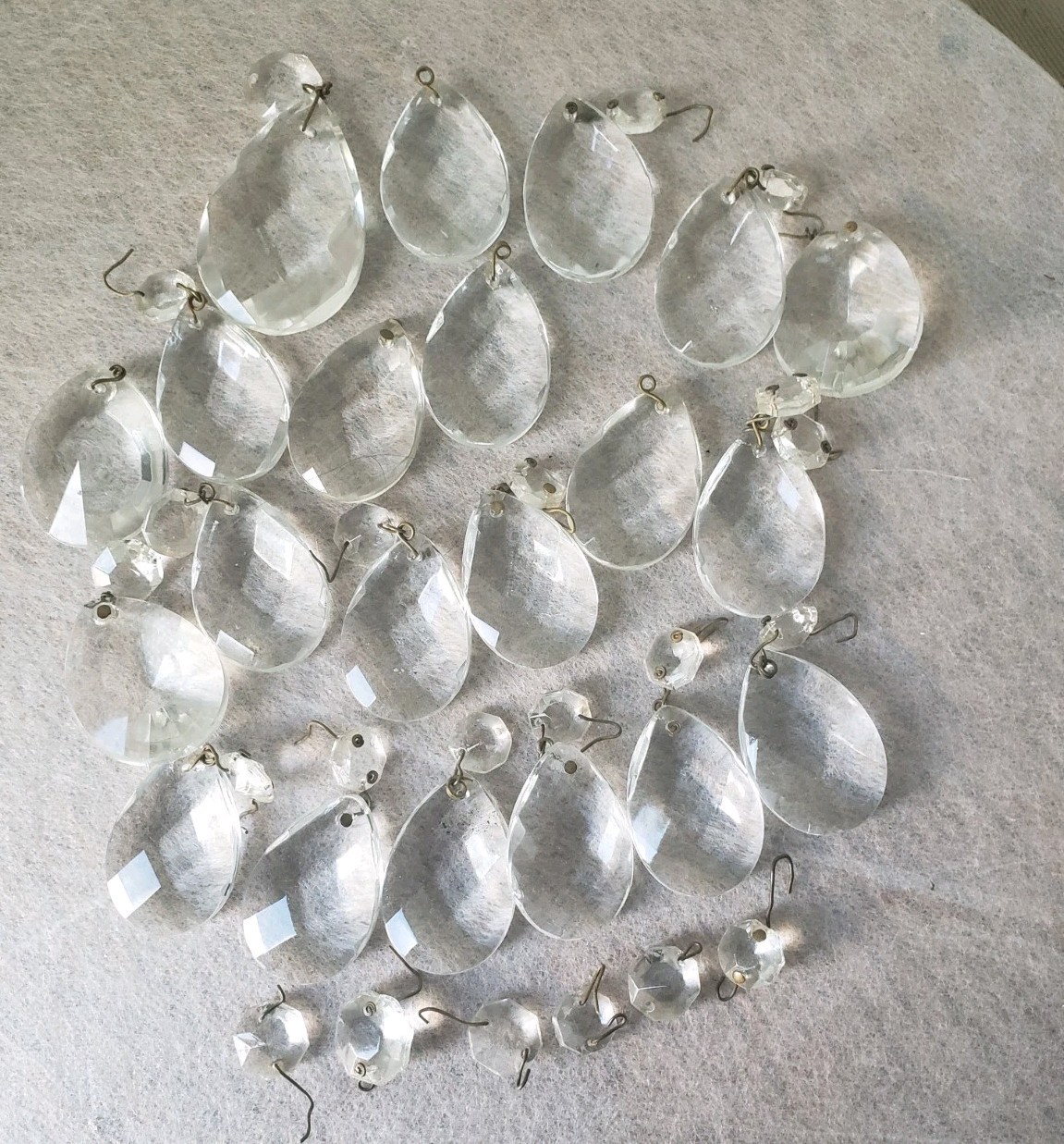 Lot of Vintage Crystal Loose Prisms Lot of Vintage Crystal Loose Prisms