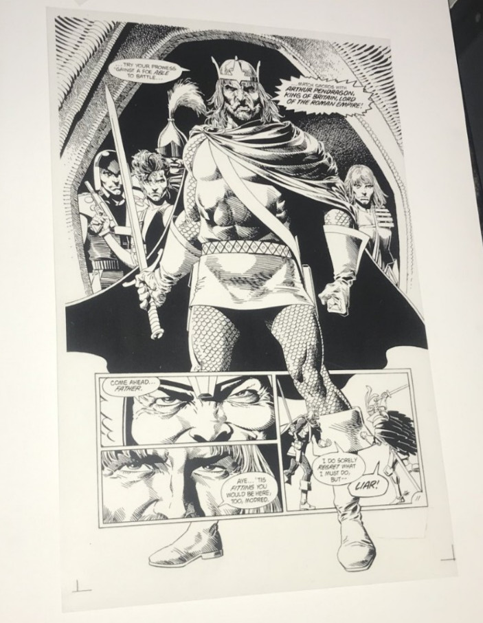 CAMELOT 3000 KING ARTHUR ASTONISH DC COMICS ADVERTISING PRODUCTION ART ACETATE CAMELOT 3000 KING ARTHUR ASTONISH DC COMICS ADVERTISING PRODUCTION ART ACETATE