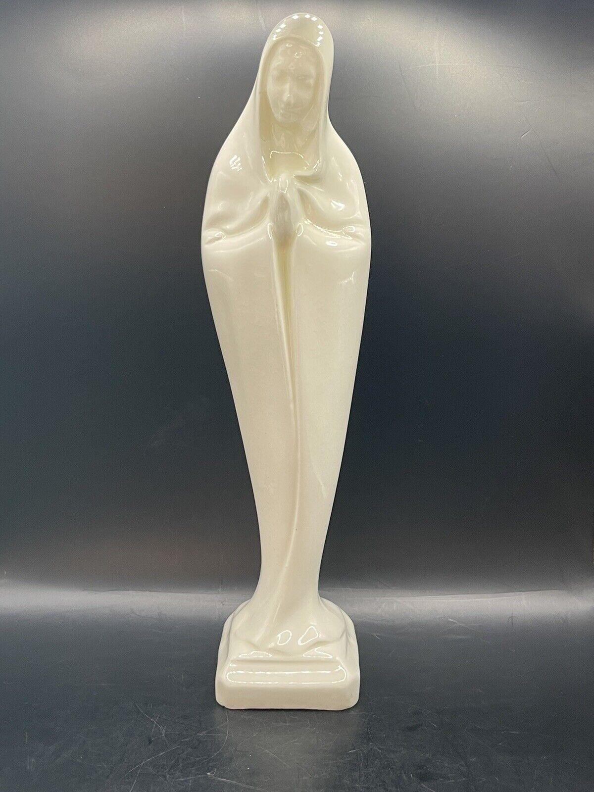 Beautiful 90s Florentine Porcelain MADONNA Figure/Statue Signed