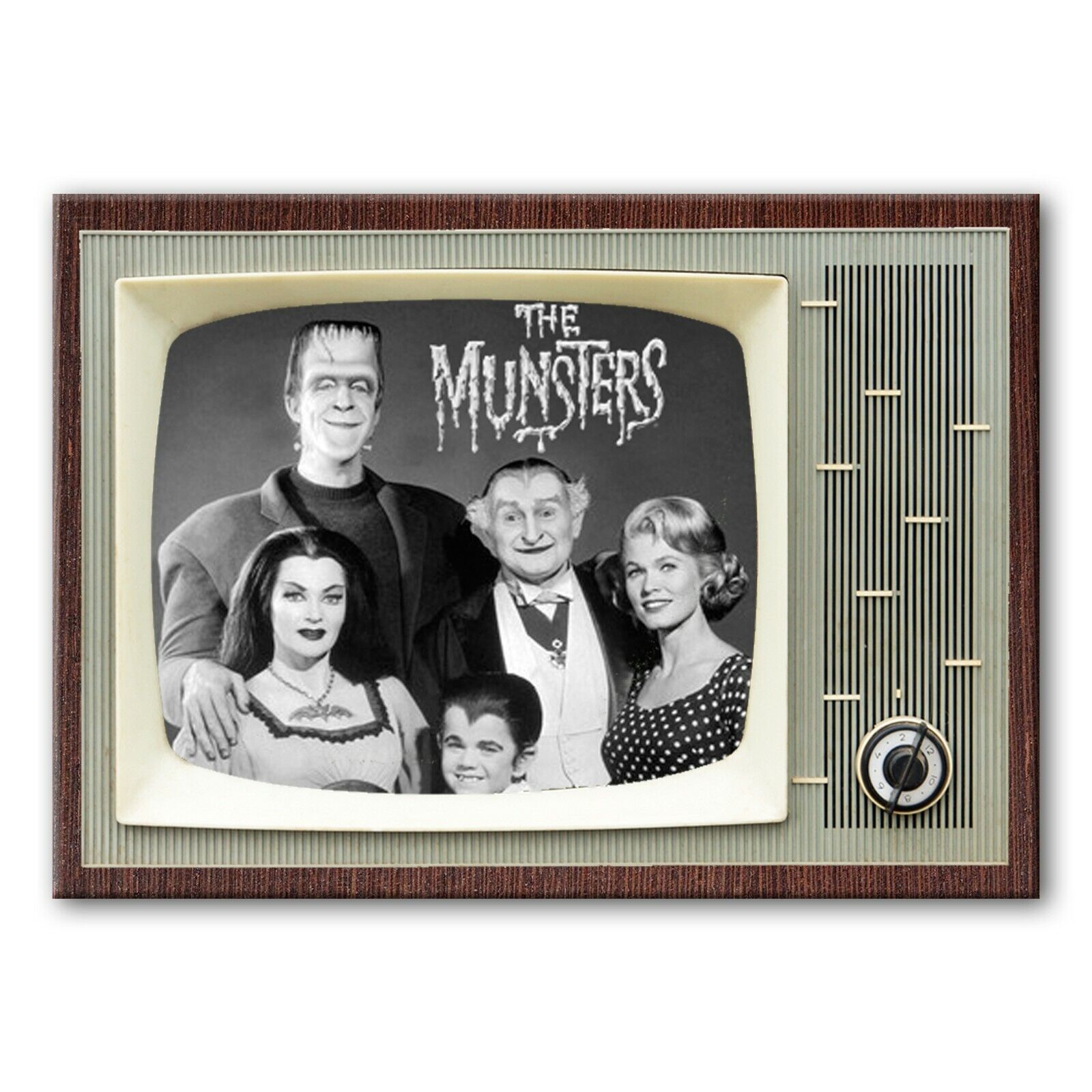 THE MUNSTERS Classic TV 3.5 inches x 2.5 inches Steel FRIDGE MAGNET