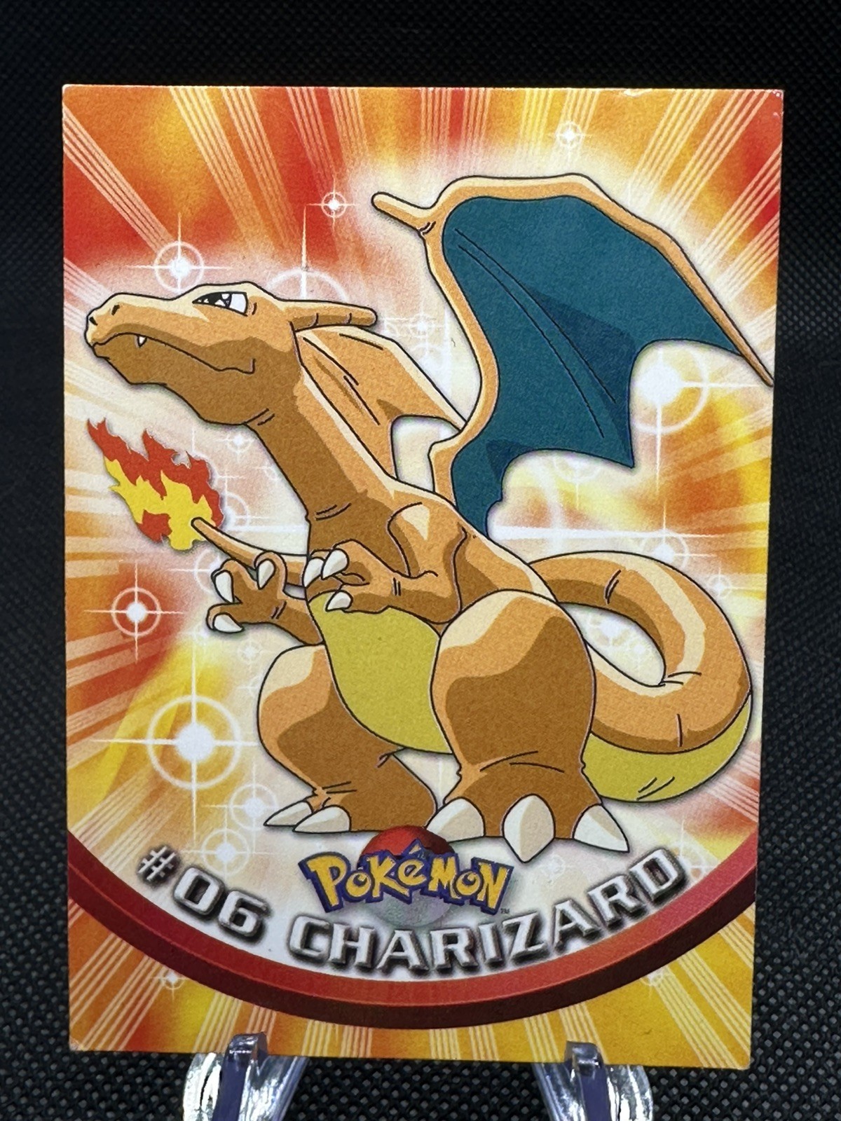 Topps 1999 Pokémon TV Animation Charizard #06 Black Logo NM Topps 1999 Pokémon TV Animation Charizard #06 Black Logo NM
