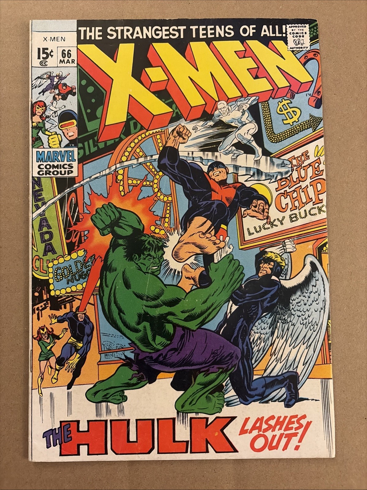 X-Men #66 VG/FN Hulk First and Only Appearance in X-Men Marvel 1970