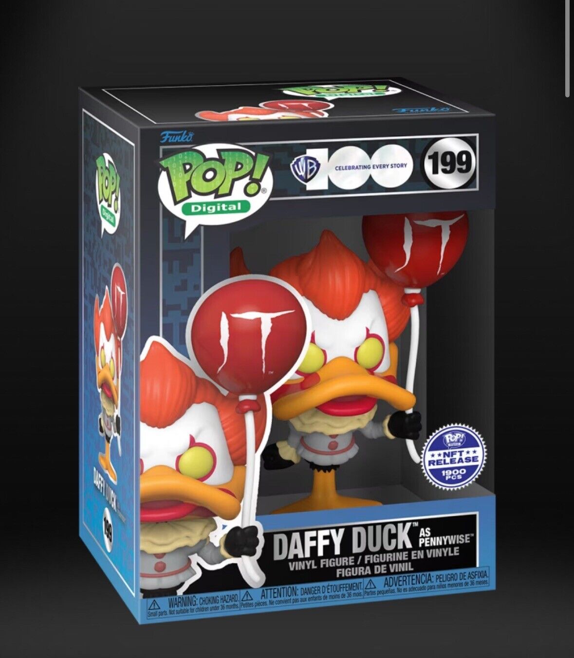 Funko POP Digital WB 100 Daffy Duck as Pennywise #199 W/ Protector Preorder
