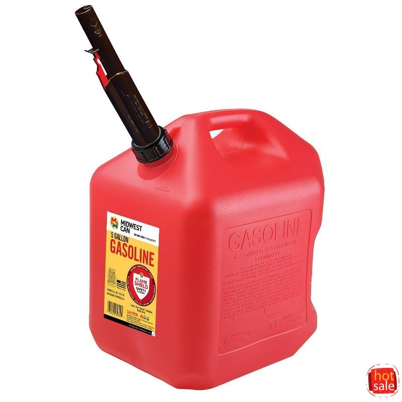 Midwest Can 5 Gallon Gas Can, Red Midwest Can 5 Gallon Gas Can, Red