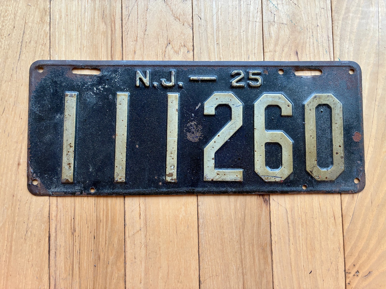 1925 New Jersey License Plate 1925 New Jersey License Plate