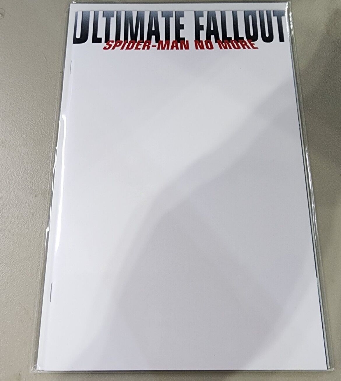 Ultimate Fallout #4 Comic Blank Sketch Cover Variant