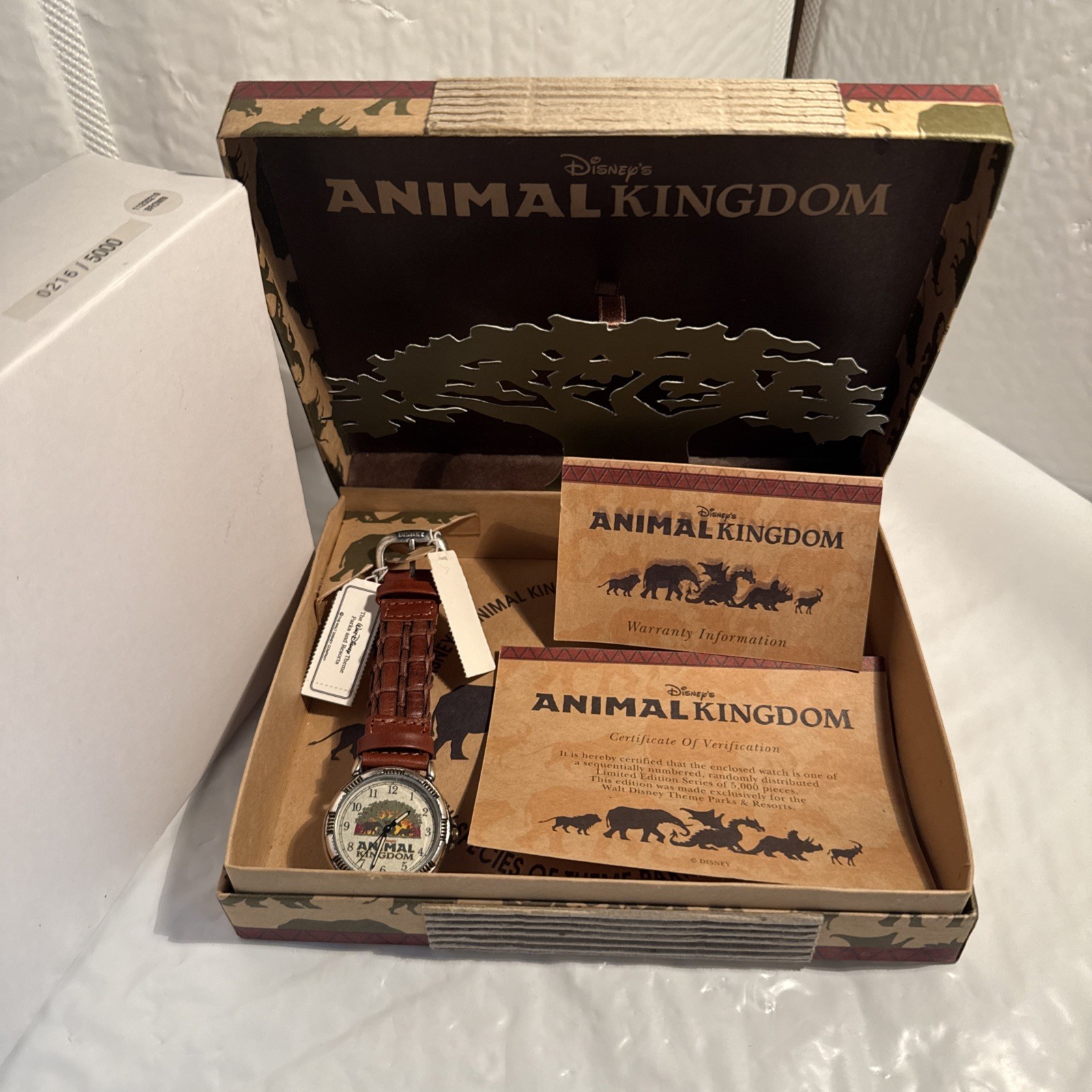 RARE Disney's Animal Kingdom Opening Watch PRISTINE NIB LE 0216 of 5000 - w/ COA