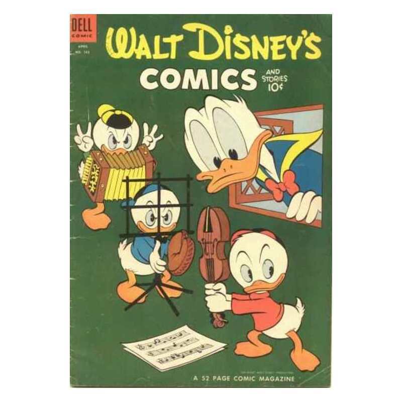 Walt Disney\'s Comics and Stories #163 in Very Good + condition. Dell comics [f 