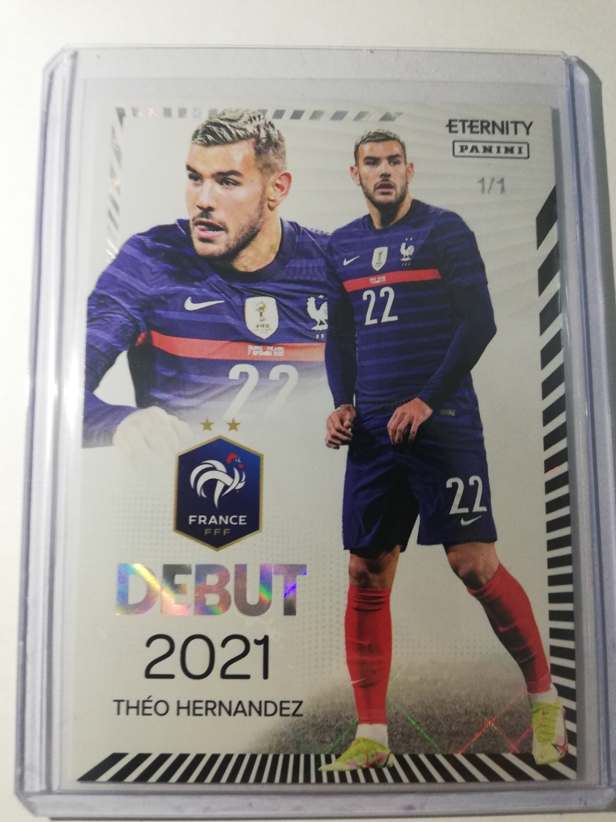panini Eternity Bleus THEO HERNANDEZ 1/1 BLACK DEBUT EDF Equipe de France panini Eternity Bleus THEO HERNANDEZ 1/1 BLACK DEBUT EDF Equipe de France