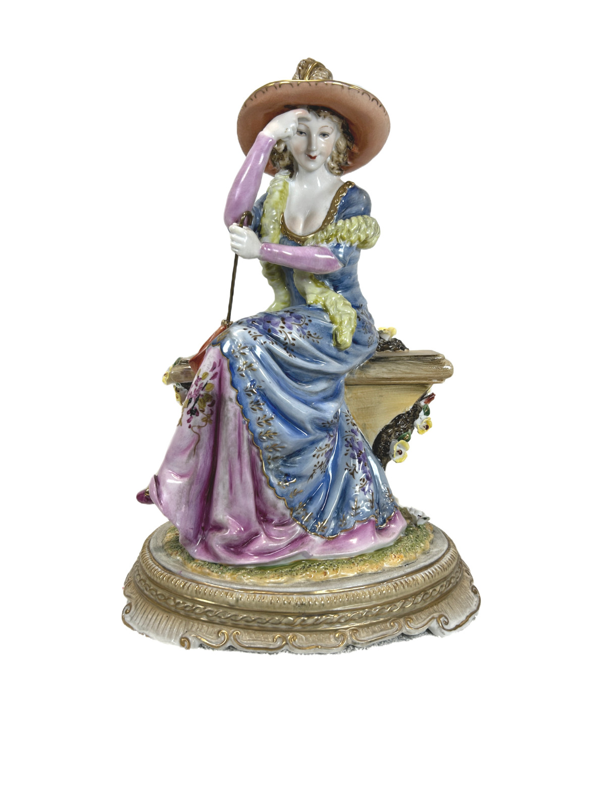 Vintage Carl Scheidig Grafenthal GDR Dresden Style Porcelain Lady Figurine Vintage Carl Scheidig Grafenthal GDR Dresden Style Porcelain Lady Figurine