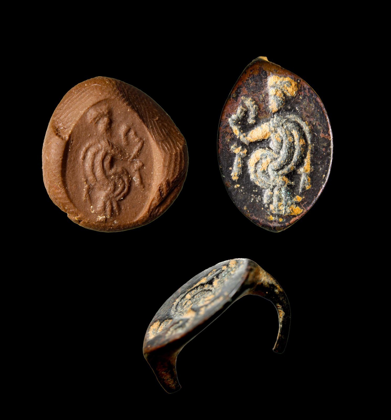 Ancient Near Eastern Canaanite Bronze Signet Seal Haddad 1200BC Authentic COA Ancient Near Eastern Canaanite Bronze Signet Seal Haddad 1200BC Authentic COA