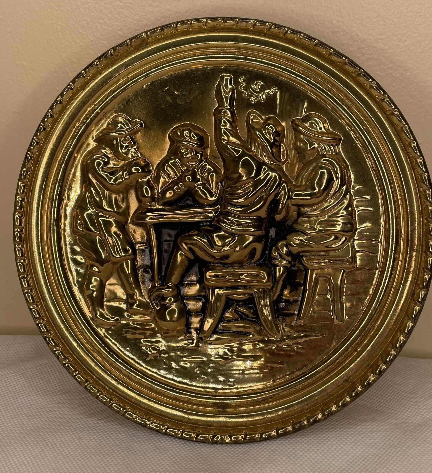 Vintage Made In England Stamped 8” Antique Plated Wall Decor VTG Collectible