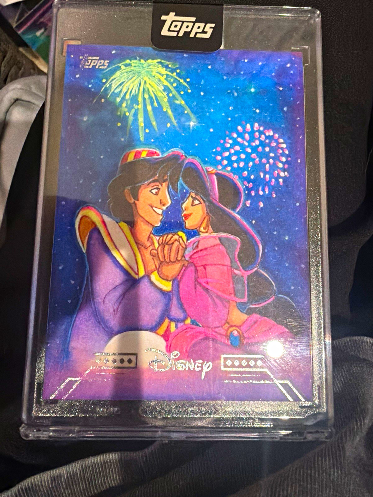 Topps 2025 Disney Mini Aladdin Original Sketch Card 1/1 Hard Signed Cameron Topps 2025 Disney Mini Aladdin Original Sketch Card 1/1 Hard Signed Cameron