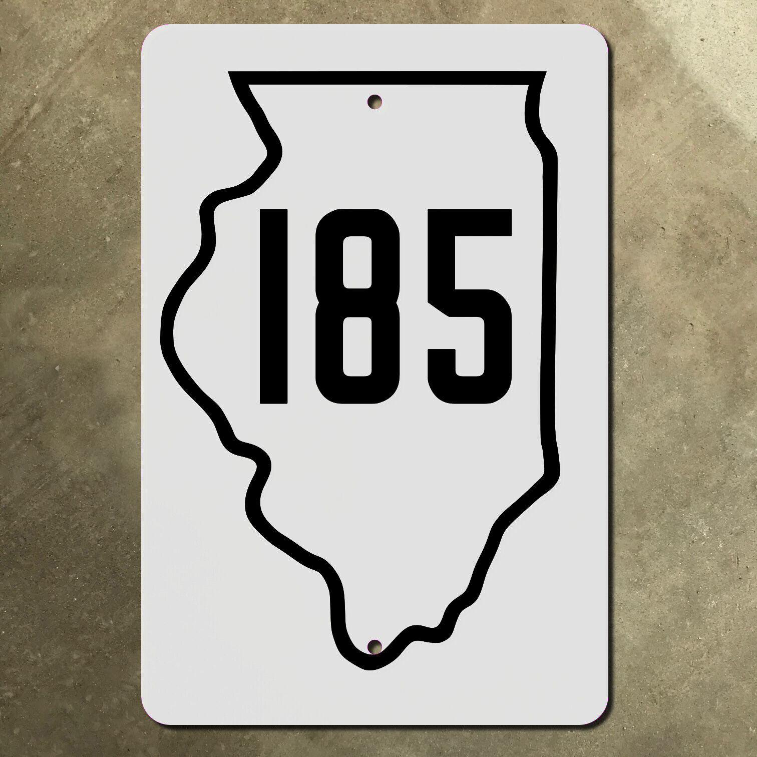 Illinois state Route 185 highway marker road sign Vandalia 1934 10x15