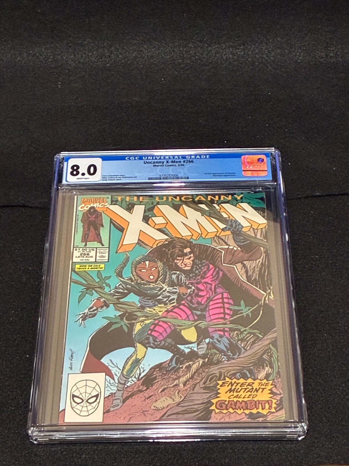 X-MEN #266 CGC 8.0 WHITE PAGES 3770257006 8/90 GAMBIT *PLEASE READ