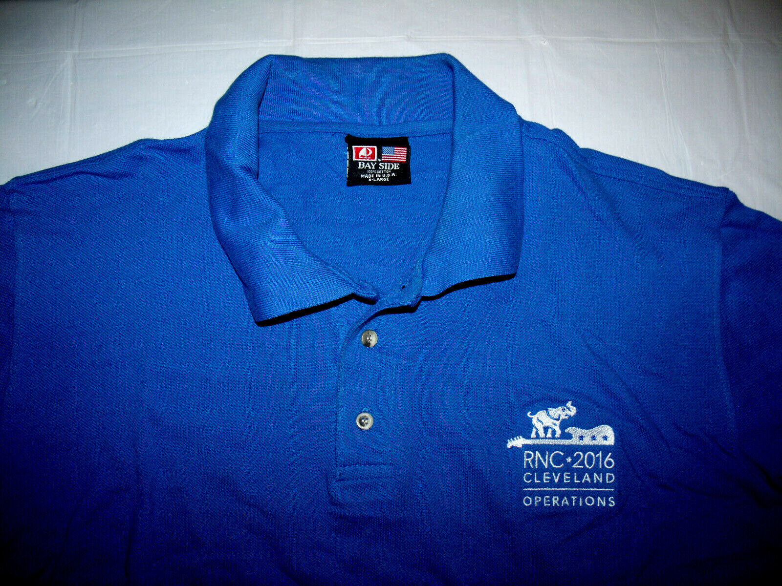 Republican National Convention RNC 2016 Cleveland Blue XL Political Polo Shirt