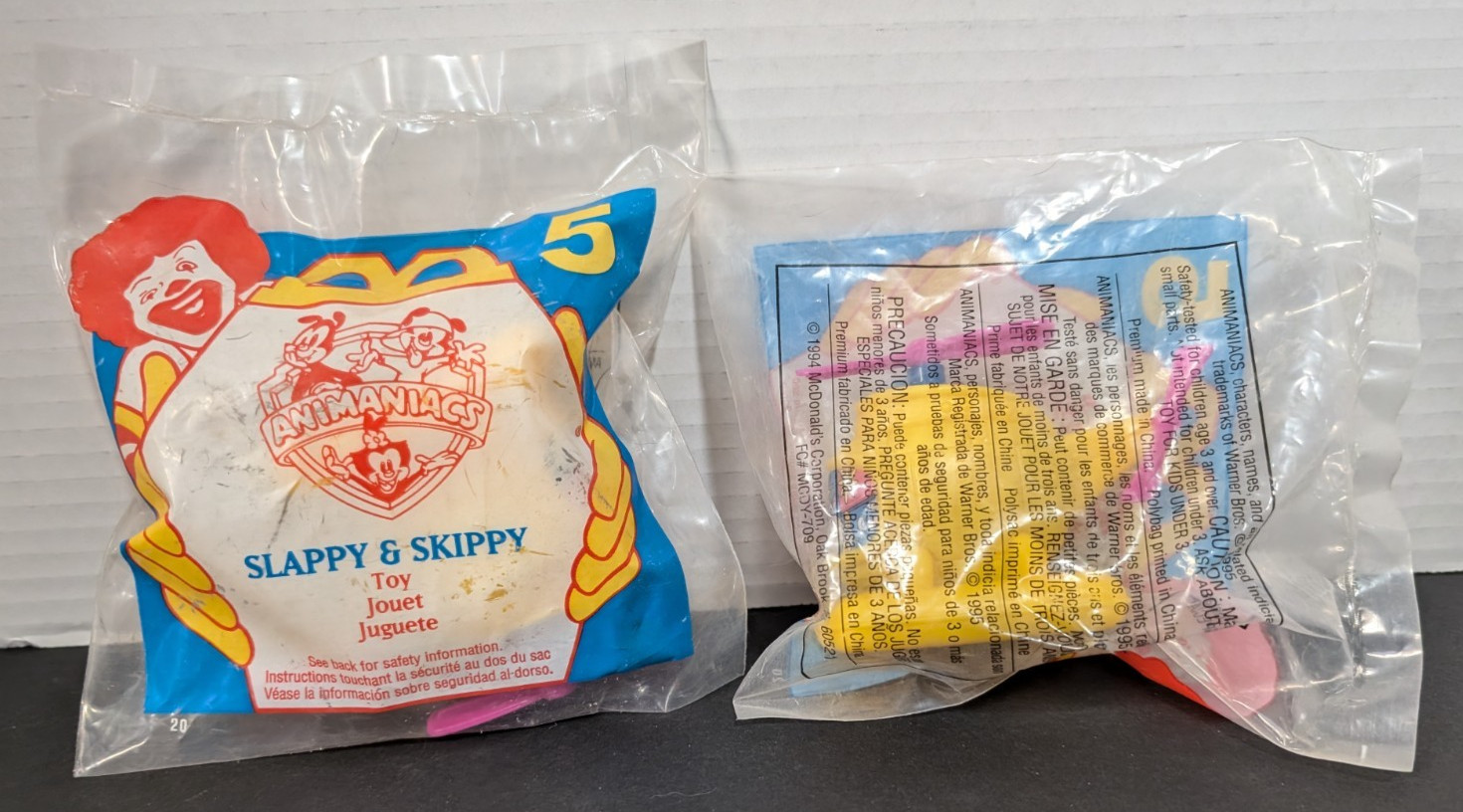 Vintage McDonalds Animaniacs Slappy & Skippy's Helicopter Toy #5 1994 Lot of 2