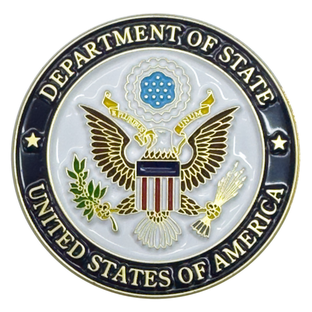 EL14-21 Department of State Pin DOS Dept of State Label pin EL14-21 Department of State Pin DOS Dept of State Label pin
