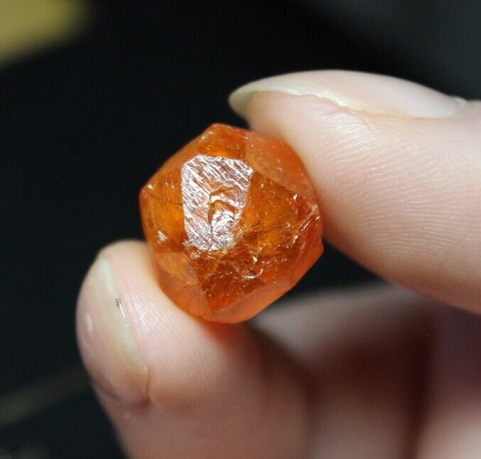 Fine Orange Spessartine Garnet Crystal Specimen from Loliondo, Arusha, Tanzania.