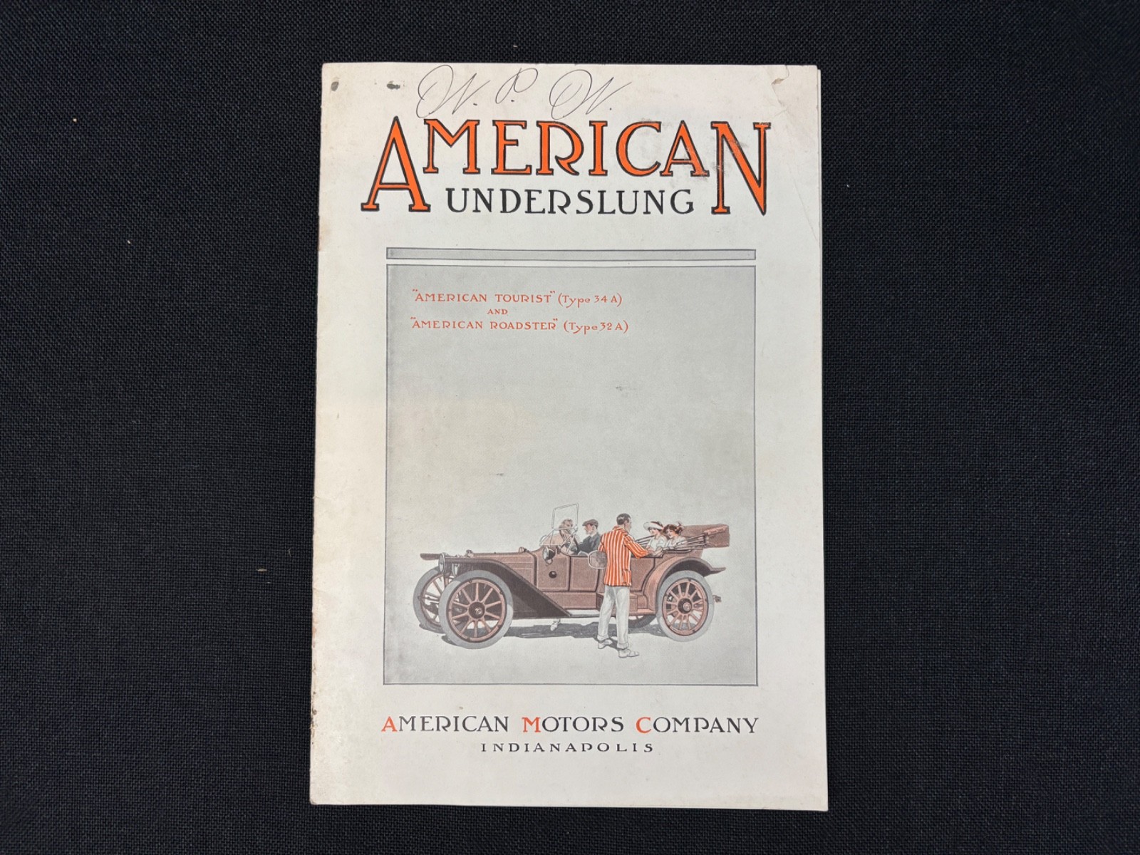 Antique 1913 American Underslung Tourist & Roadster Brochure American Motors Co. Antique 1913 American Underslung Tourist & Roadster Brochure American Motors Co.
