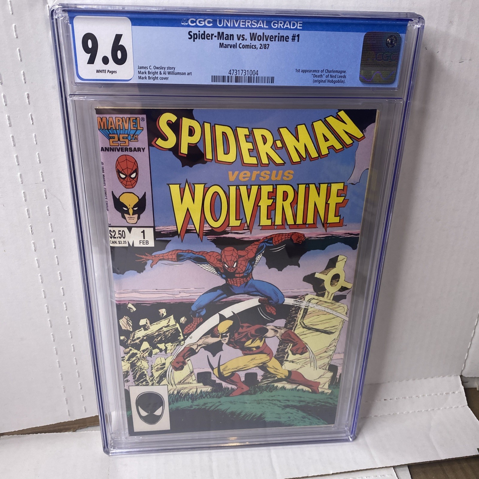 SPIDER-MAN VS WOLVERINE #1 CGC 9.6 1987
