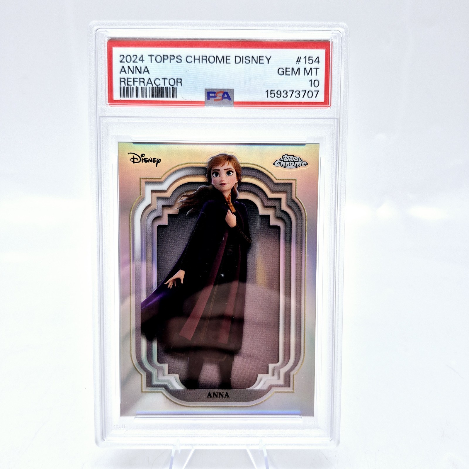 2024 Topps Chrome Disney Anna #154 PSA 10 Frozen Refractor 2024 Topps Chrome Disney Anna #154 PSA 10 Frozen Refractor