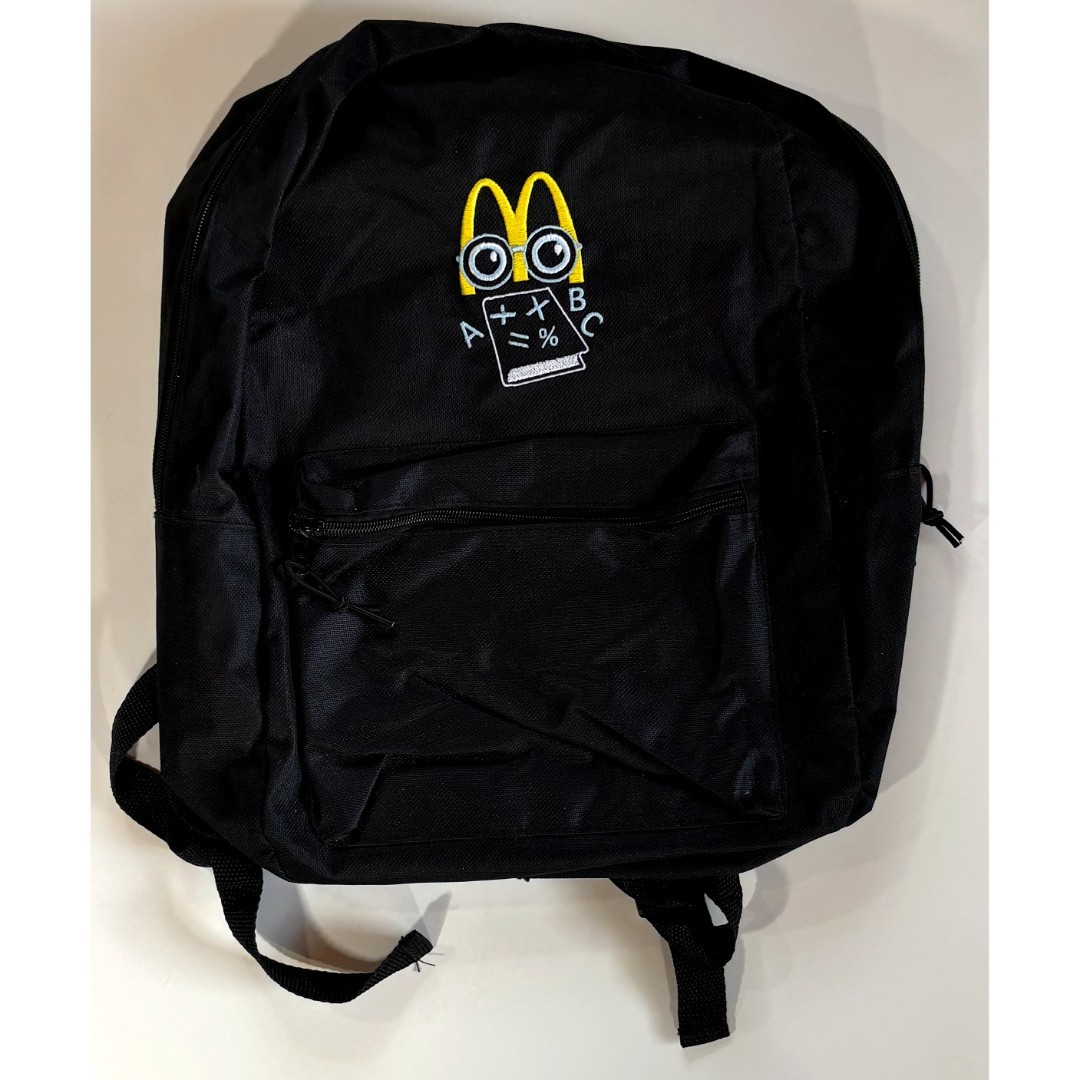 McDonald's Logo Backpack 17" Black & Yellow | Padded Straps, Brand New with Tags McDonald's Logo Backpack 17" Black & Yellow | Padded Straps, Brand New with Tags