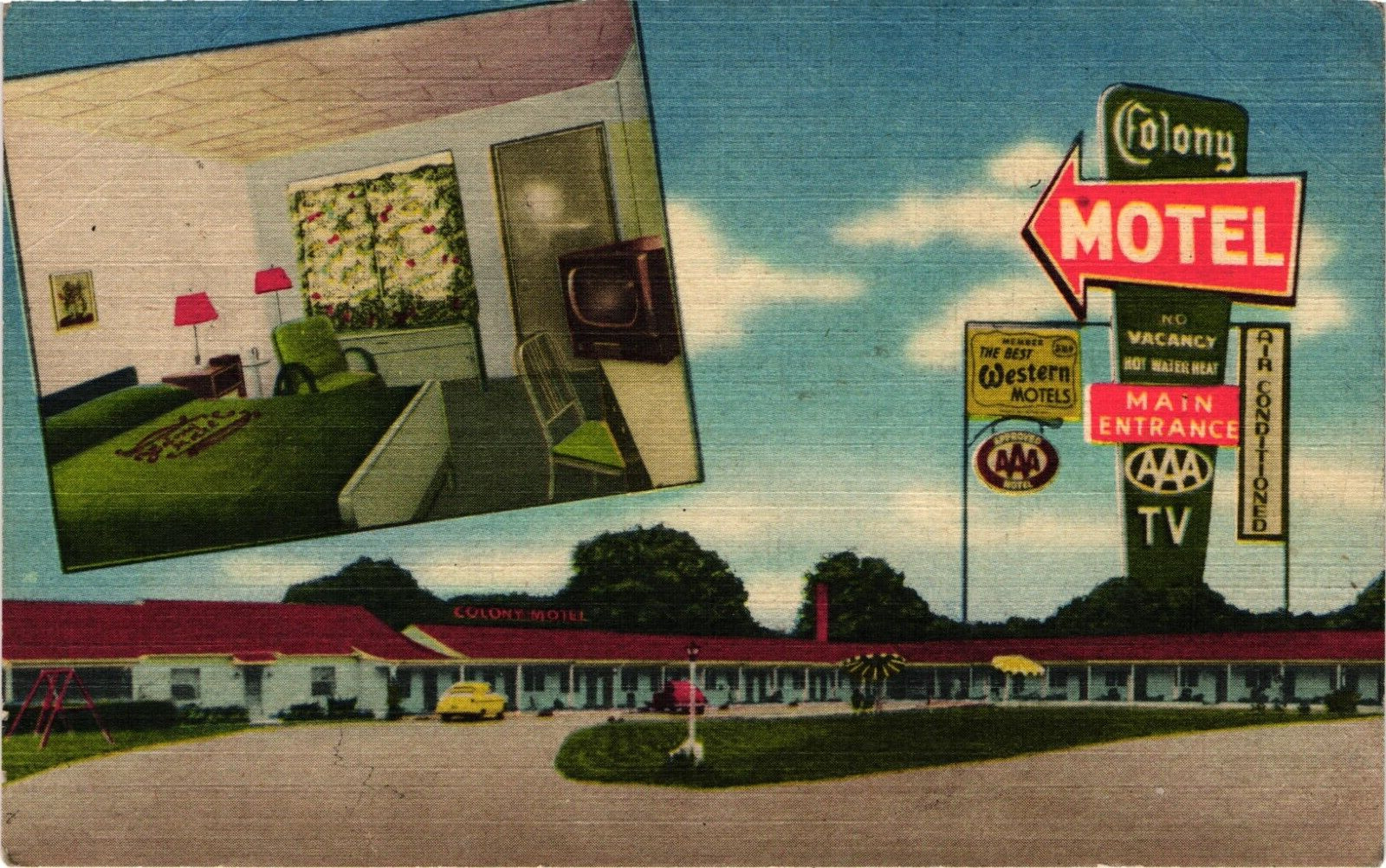 ILLINOIS Princeton Colony Motel IL Vintage Postcard ILLINOIS Princeton Colony Motel IL Vintage Postcard