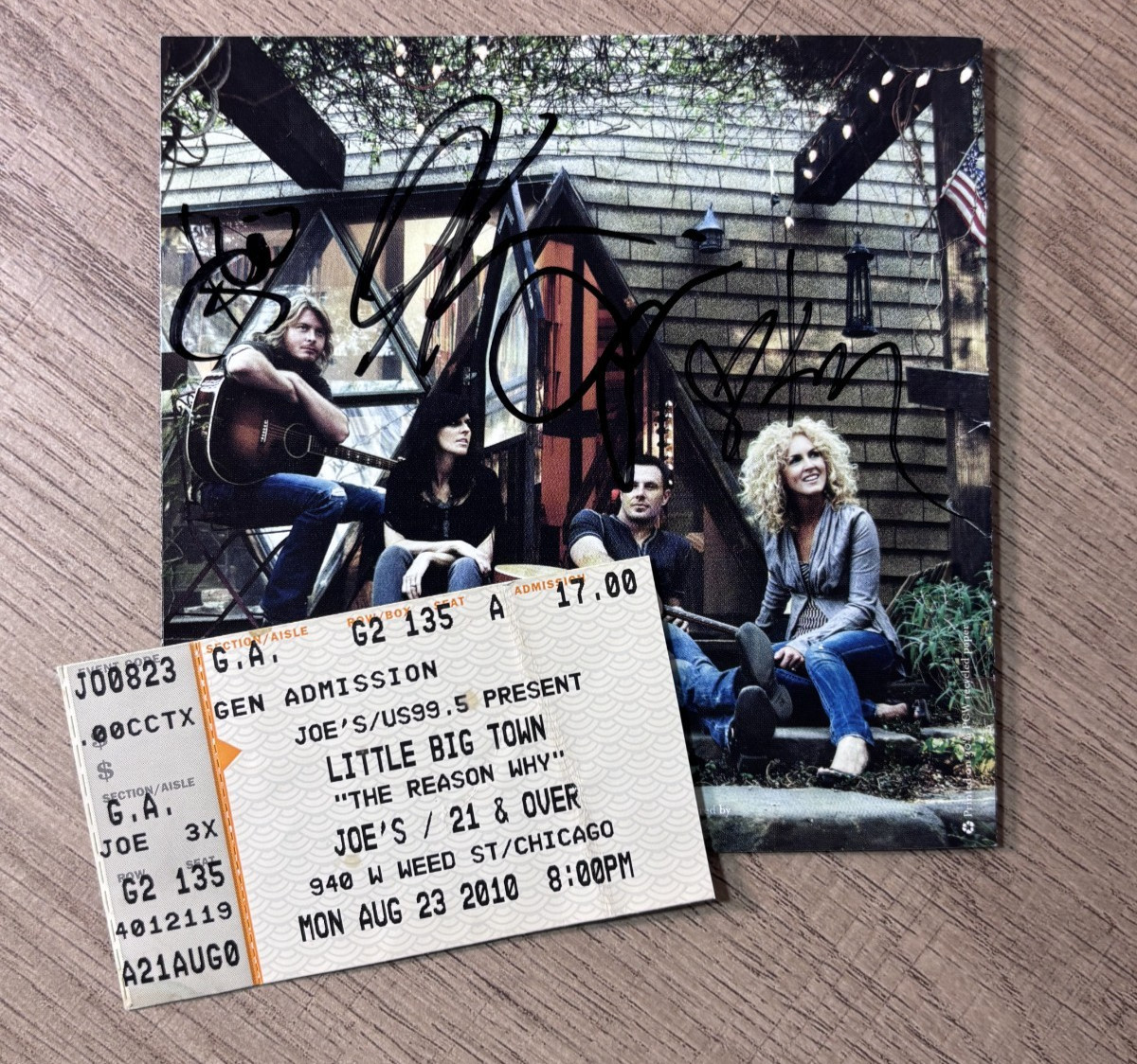 Little Big Town signed CD insert of "The Reason Why" + Souvenir Tickets *country