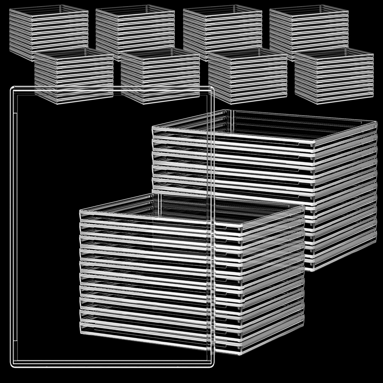 100PCS Trading Card Sleeves Hard Plastic Clear Case Holder Sport Baseball Cards 100PCS Trading Card Sleeves Hard Plastic Clear Case Holder Sport Baseball Cards