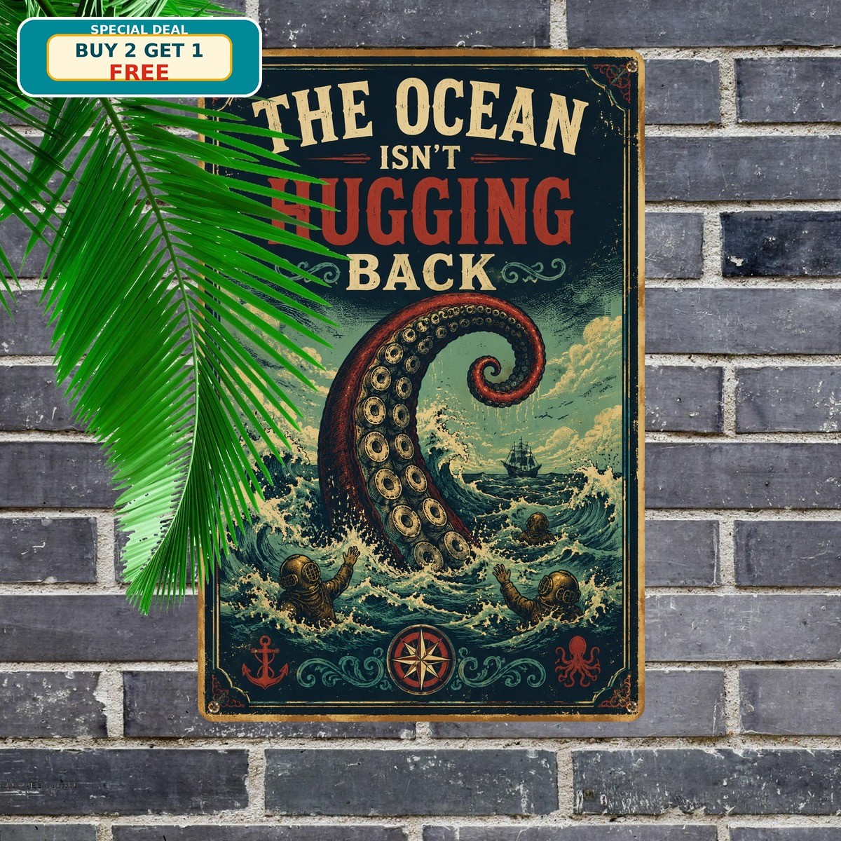 Ocean Octopus Everything Will Kill You Choose Deep Sea Plaque Metal Sign 8x12 Ocean Octopus Everything Will Kill You Choose Deep Sea Plaque Metal Sign 8x12