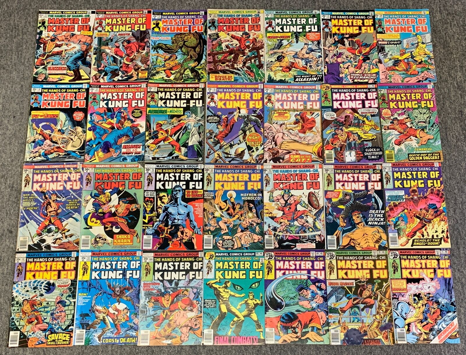 Shang-Chi MASTER OF KUNG FU lot of 28 issues~17 18 19 23 24 27 28 30 32 33 36+++