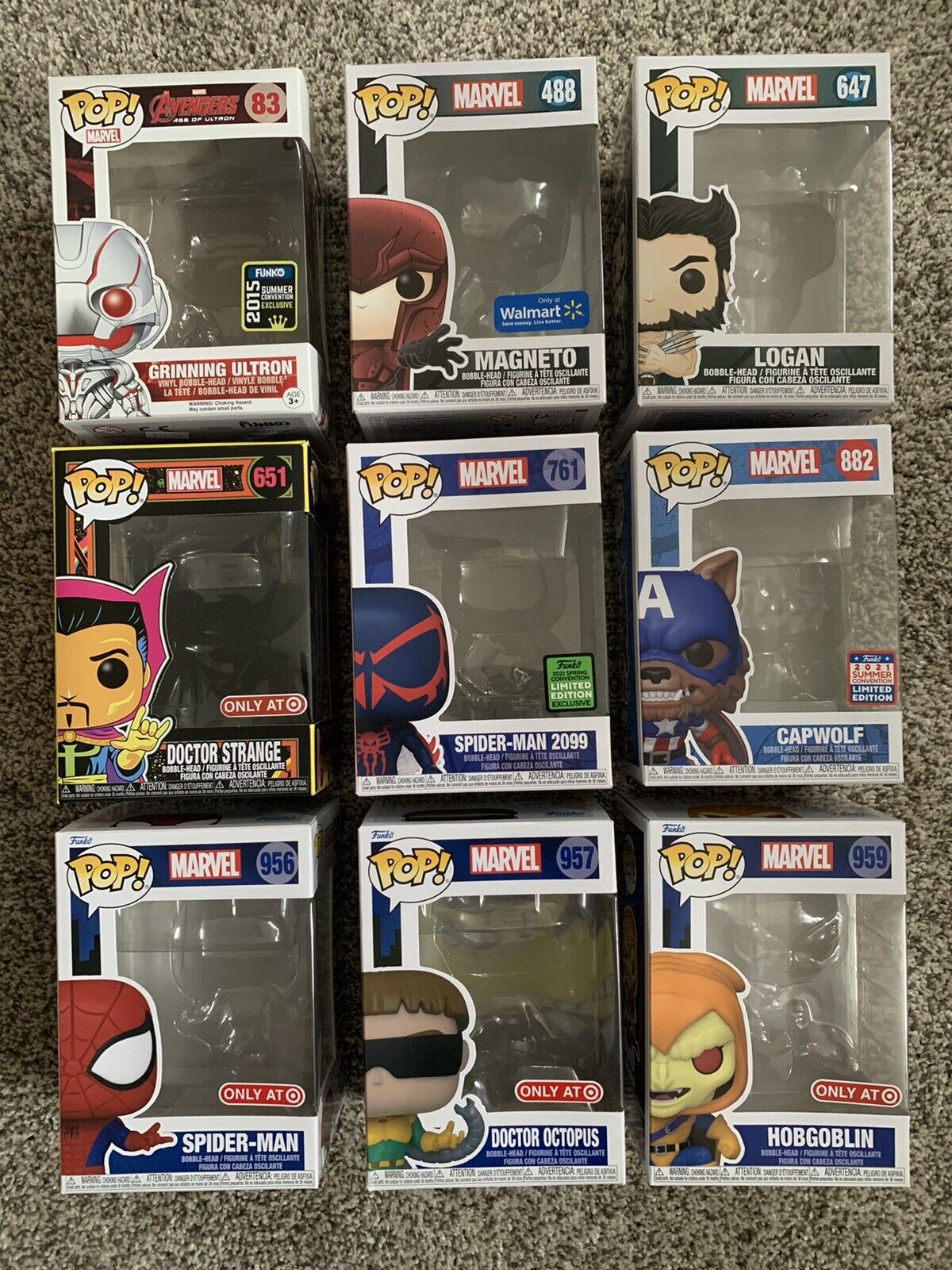 Funko POP Empty Boxes & Inserts ONLY (Marvel) NO POPS