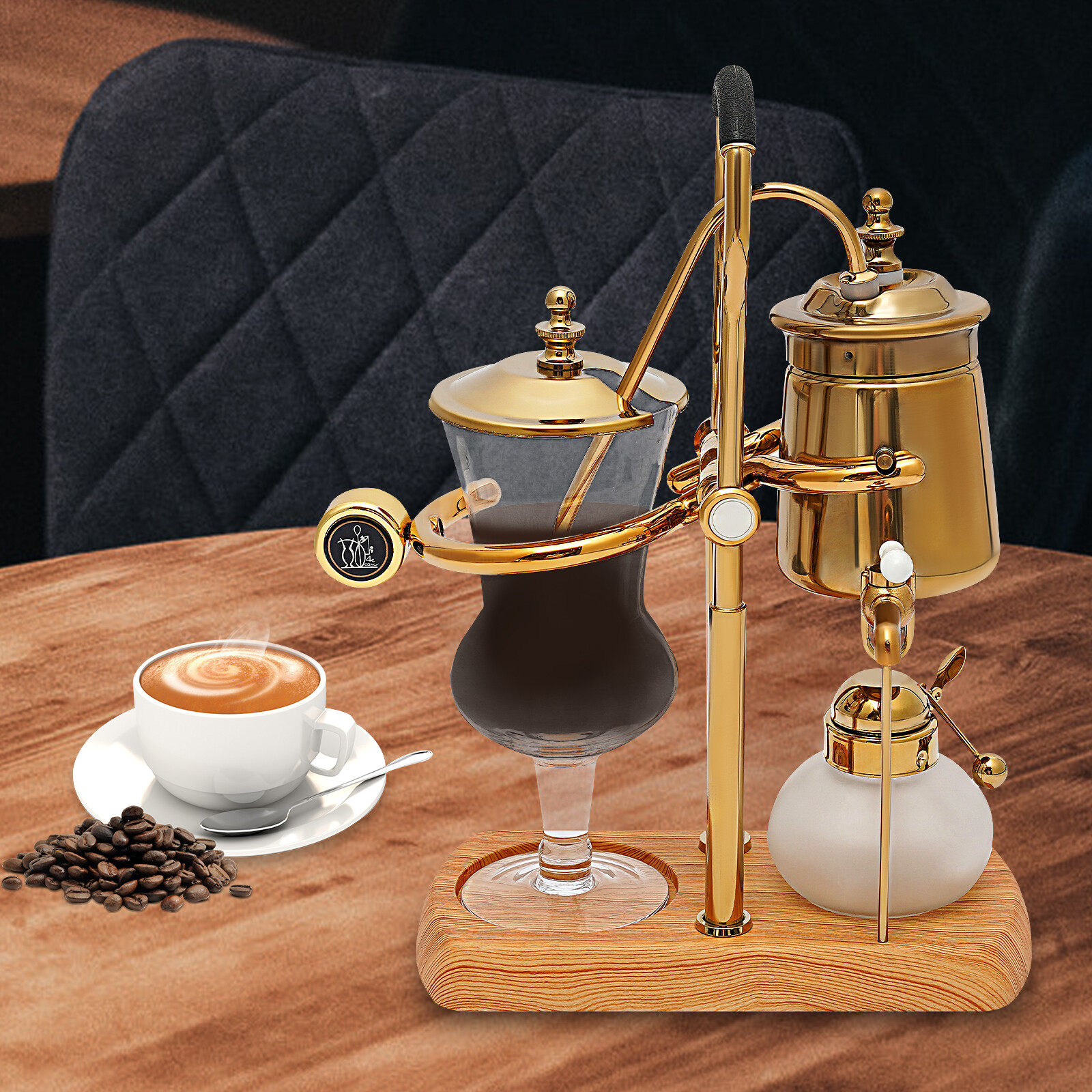 Golden 15OZ Royal Belgian Balance Syphon Coffee Maker, Siphon Brewer Golden 15OZ Royal Belgian Balance Syphon Coffee Maker, Siphon Brewer