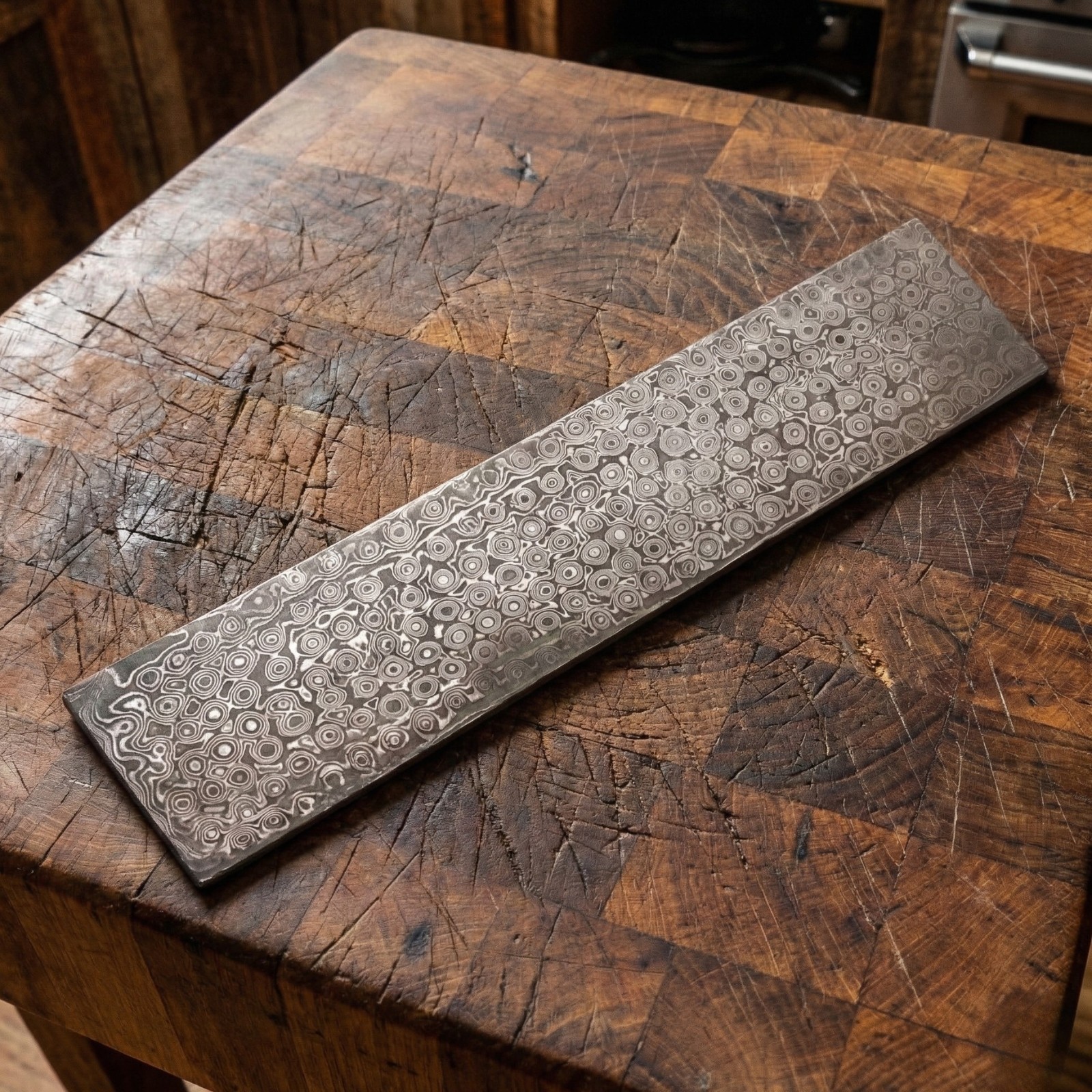 10x2" Damascus Steel Billet Raindrop Pattern Knife Making Blank Bar Supply Tool 10x2" Damascus Steel Billet Raindrop Pattern Knife Making Blank Bar Supply Tool