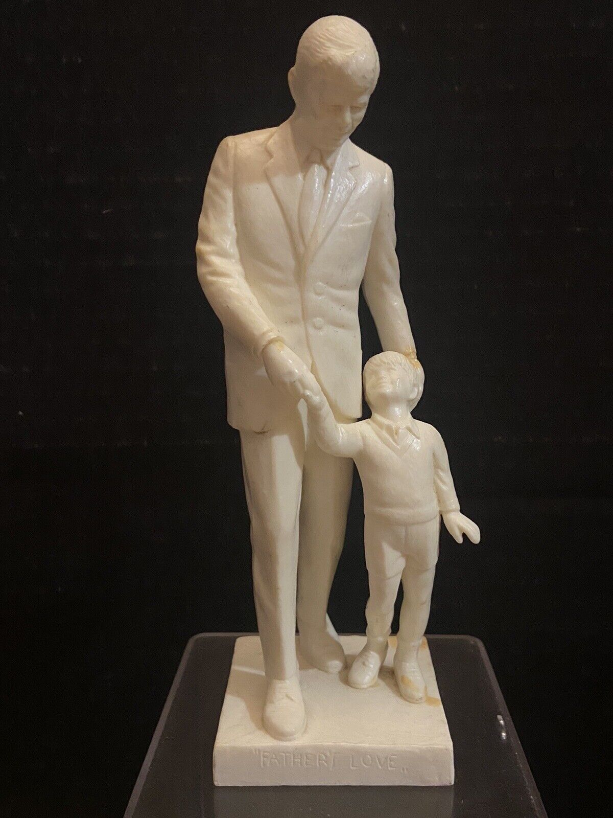 1966 Fatherly Love John F Kennedy & John John JFK Jr Statue Figure 6 1/2