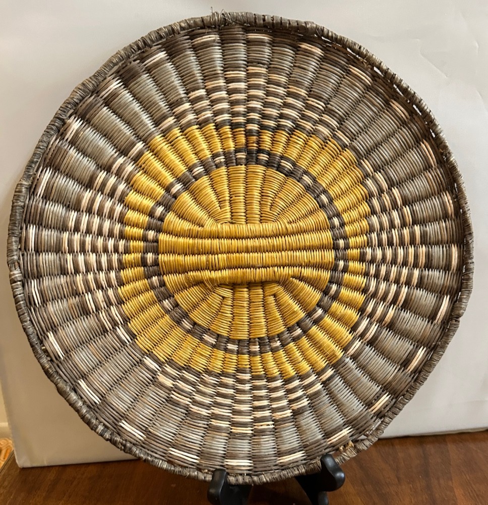 Colorful Hopi Wicker Plaque Colorful Hopi Wicker Plaque